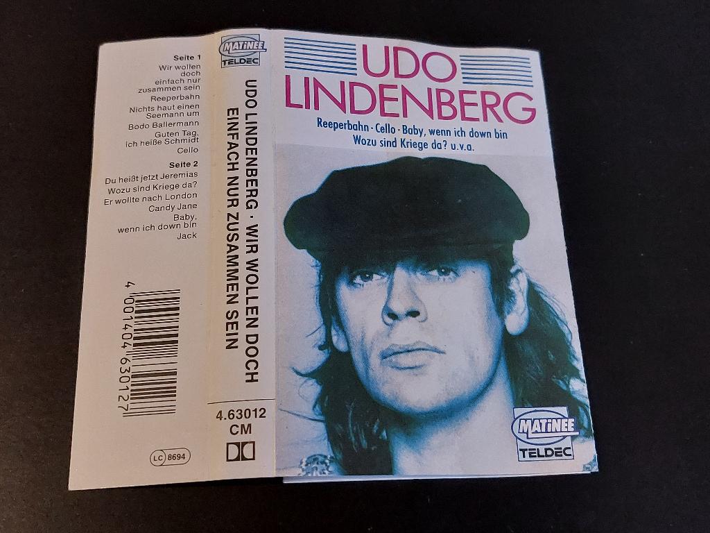 UDO LINDENBERG-WIR WOLLEN DOCH EINFACH NUR ZUSAMMEN... (MC), 1 bandje, Ophalen of Verzenden, Zo goed als nieuw, Origineel