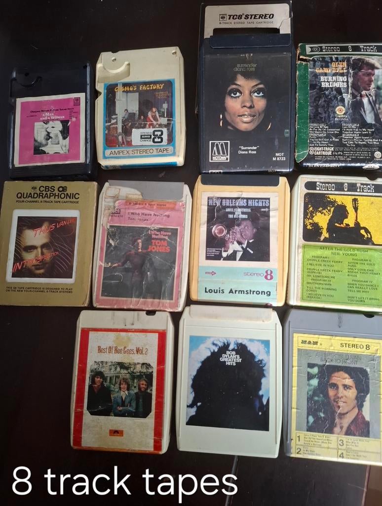 Vintage 8-track tapes: diverse artiesten en genres, Cd's en Dvd's, Cassettebandjes, Gebruikt, 2 t/m 25 bandjes, Ophalen of Verzenden