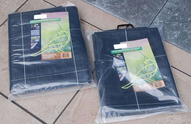 Coupons Anti-Worteldoek 2x5 mtr of 4,2x5 mtr, grind/split, Tuin en Terras, Tegels en Klinkers, Nieuw, Overige typen, Kunststof