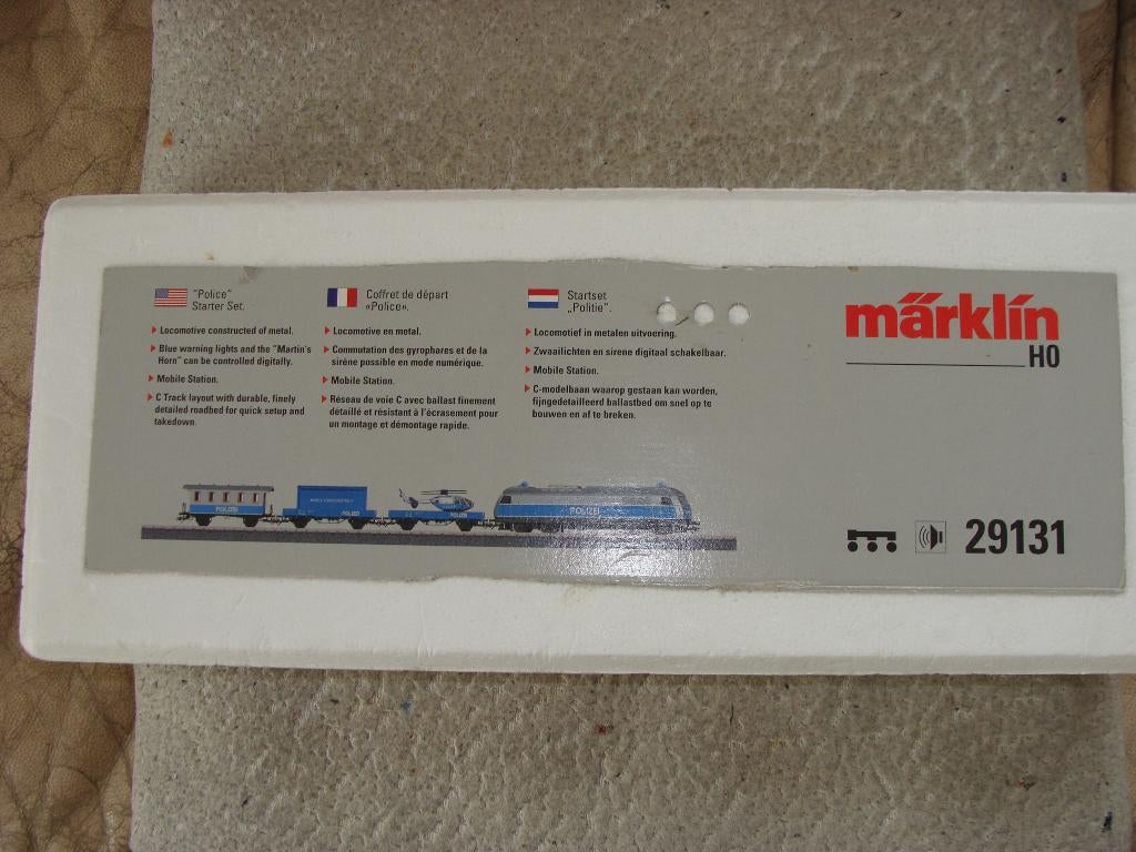 MARKLIN 29131 SET POLITIE, Hobby en Vrije tijd, Modeltreinen | H0, Wisselstroom, Treinset, Ophalen of Verzenden, Zo goed als nieuw