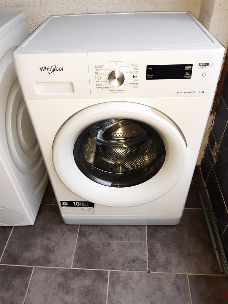 Whirlpool 6th sense wasmachine (7kg), Ophalen, 6 tot 8 kg, Gebruikt, 85 tot 90 cm