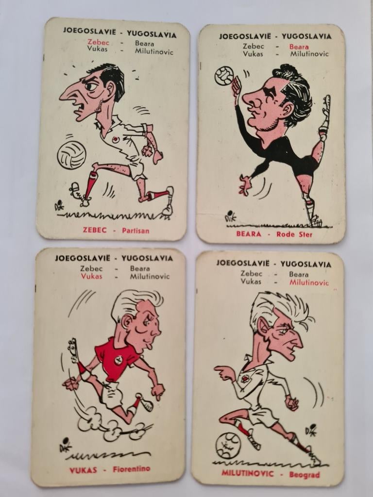 Monty voetbalplaatjes Dik Bruynesteyn Joegoslavië, Verzamelen, Ophalen of Verzenden, Zo goed als nieuw, Kwartet(ten)