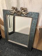 Decoratieve spiegel met engeltjes - Barok stijl, Ophalen of Verzenden, Gebruikt, Rechthoekig, 50 tot 75 cm