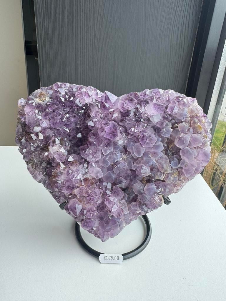 Groot amethist hart, Verzamelen, Mineralen en Fossielen, Ophalen of Verzenden, Mineraal