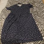 Peter Hahn Green Cotton Jurk - Donkerblauw met bloemen, Maat 38/40 (M), Blauw, Zo goed als nieuw, Knielengte