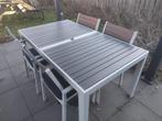 Tuinset 4 persoons, Ophalen, 4 zitplaatsen, Gebruikt, Aluminium