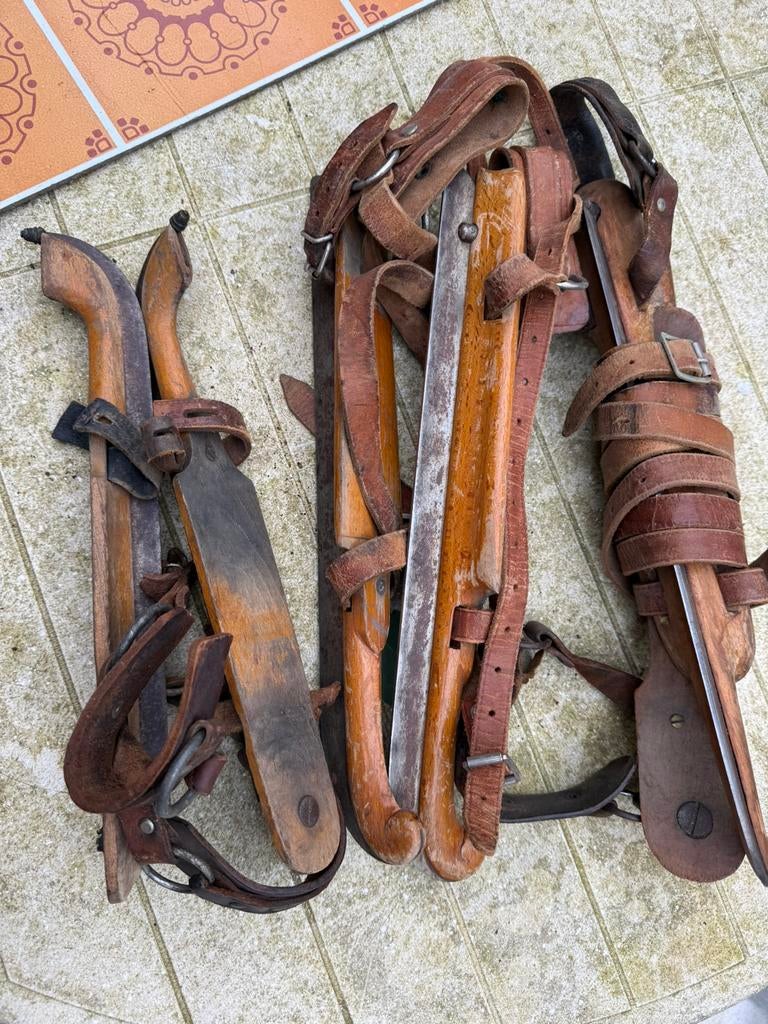 Drie paar oude Friese doorlopers ter decoratie, Antiek en Kunst, Curiosa en Brocante, Ophalen of Verzenden