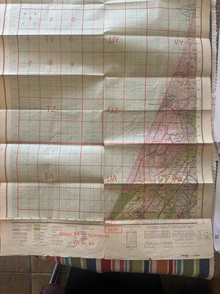 Topografische kaart Nederland 1939, Boeken, Atlassen en Landkaarten, Gelezen, Ophalen of Verzenden, Landkaart, 1800 tot 2000
