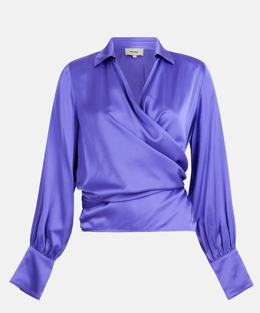 Shoeby knot blouse by Mieke paars satijn xl nieuw, Ophalen of Verzenden, Zo goed als nieuw, Maat 46/48 (XL) of groter, Paars