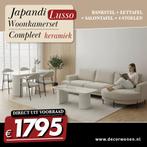 Woonkamer set Bankstel Tafel 4 stoelen v.a. €1795,-, Ophalen, Nieuw, Overige materialen, Japandi