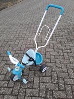 Stevige gebruikte blauwe Smoby loopfiets met duwstang., Ophalen, Duwstang