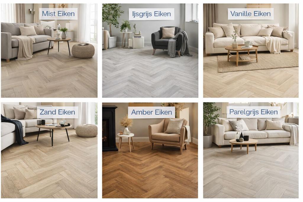 PVC Visgraat Click Laminaat met Geïntegreerde Onderlaag, Ophalen, Kunststof, 50 tot 150 cm, Nieuw