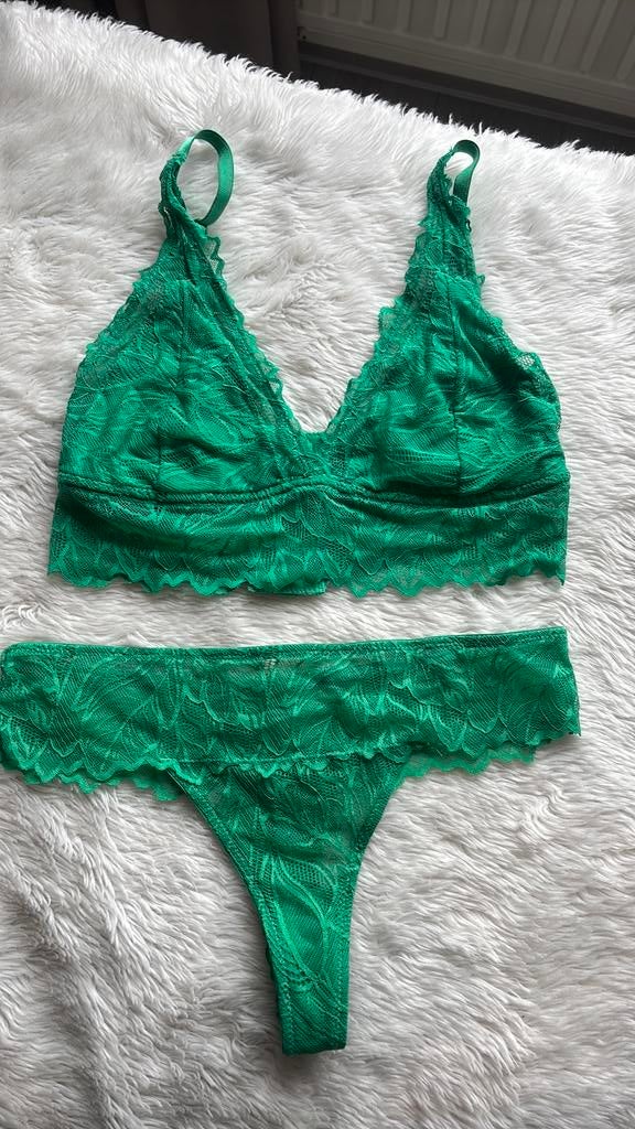 Groene set, Kleding | Dames, Ondergoed en Lingerie, Verzenden, Groen, Setje