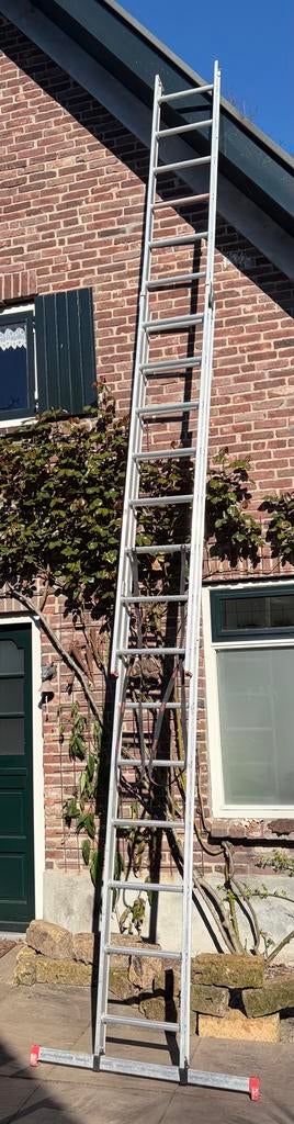 ALTREX 28-treeds ,Aluminium schuifladder,Reformladder,, Doe-het-zelf en Verbouw, Ladders en Trappen, Zo goed als nieuw, 4 meter of meer
