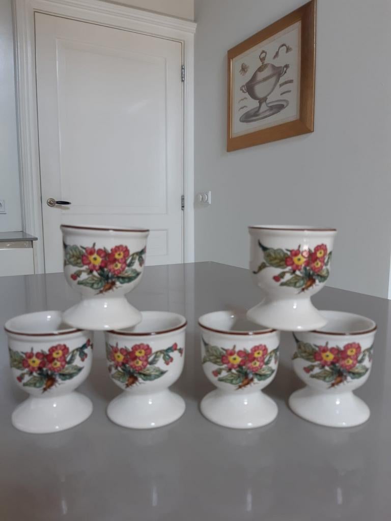6 Eierdoppen Villeroy en Boch Botanica, Huis en Inrichting, Keuken | Servies, Overige typen, Ophalen of Verzenden, Zo goed als nieuw