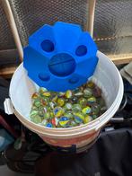 Emmer met knikkers en knikkerbaan onderdeel, Ophalen of Verzenden, Gebruikt, Jongen of Meisje