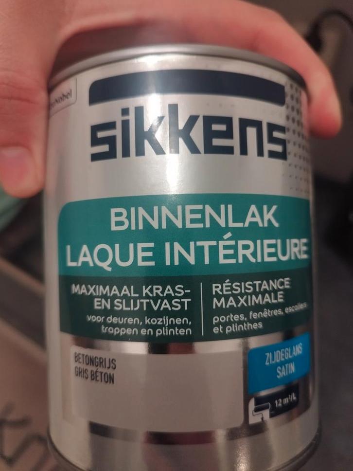 Nieuwe Sikkens Binnenlak Grijs - Ongebruikt, Doe-het-zelf en Verbouw, Verf, Beits en Lak, Nieuw, Lak, Minder dan 5 liter, Grijs