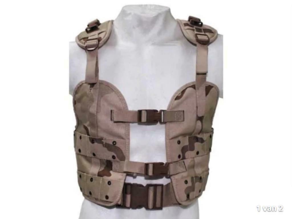 Militair NL Landmacht lichgewicht load desert vest camo, Ophalen of Verzenden