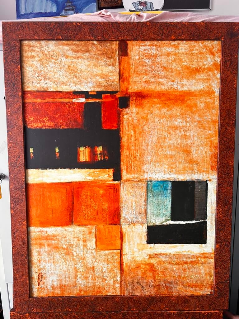 Schilderij te koop, Doe-het-zelf en Verbouw, Kozijnen en Schuifpuien, Raamkozijn, Zo goed als nieuw, Hout, Ophalen