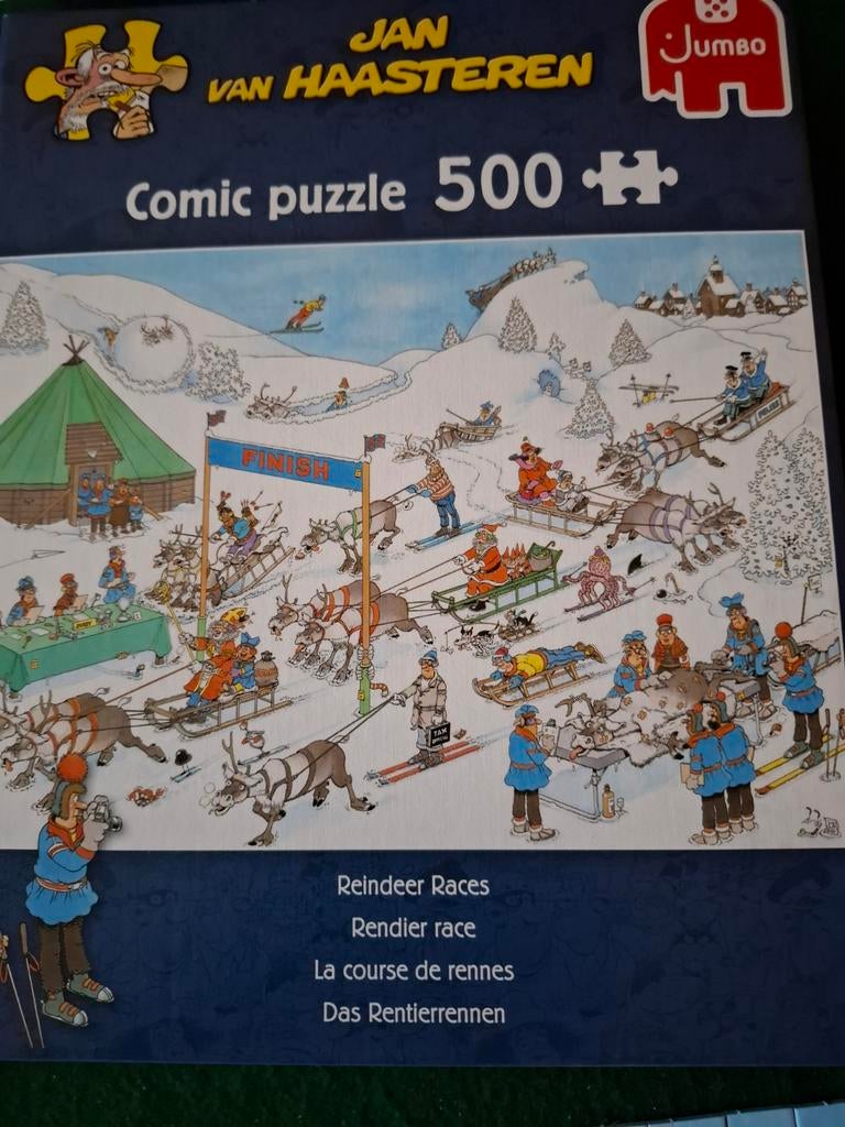 Puzzel Jan van Haasteren - Rendier race - 500 stukjes, Ophalen, 500 t/m 1500 stukjes