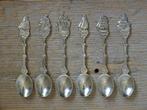 6x Theelepeltje, D.E. Zeilschepen, verzilverd, gaaf, Antiek en Kunst, Ophalen of Verzenden