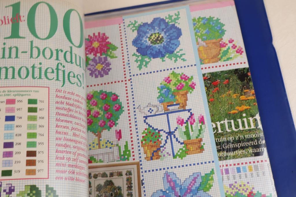 Grote map handwerk patronen borduren & breien, Ophalen of Verzenden, Gebruikt, Handborduren, Patroon
