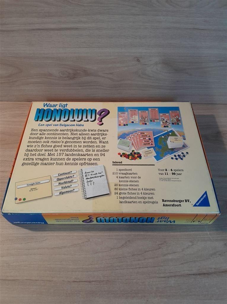 Waar ligt Honolulu - s5975, Hobby en Vrije tijd, Gezelschapsspellen | Bordspellen, Ophalen of Verzenden, Zo goed als nieuw