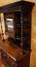 klassiek Pronkmeubel Kast Dresser Antiek servicekast buffet, Ophalen, Glas, Gebruikt, 200 cm of meer