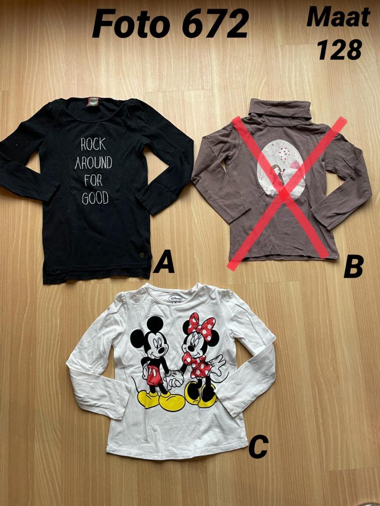 Longsleeve meisje maat 128  *foto 672*, Kinderen en Baby's, Kinderkleding | Maat 128, Ophalen of Verzenden, Zo goed als nieuw