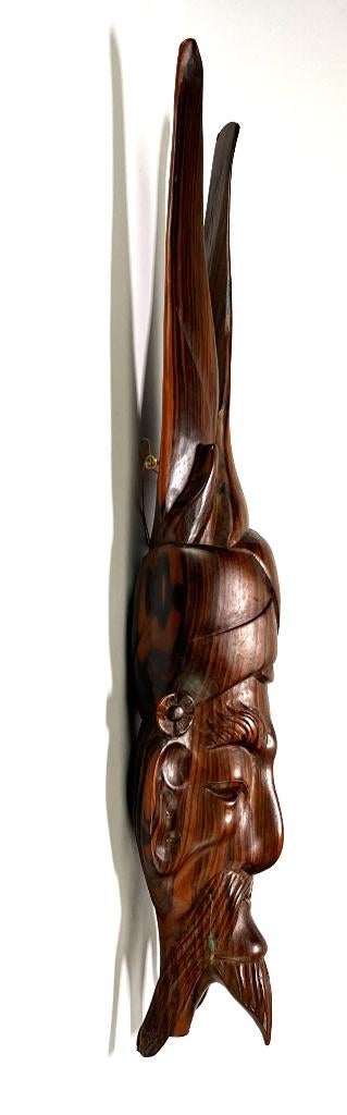 1241. Houten wandmasker, Bali - Indonesië, midden 20e eeuw, Ophalen of Verzenden