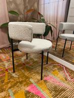 Bouclé kuipstoeltje eetkamerstoel van Karwei, Huis en Inrichting, Stoelen, Ophalen, Gebruikt, Wit, Boucle