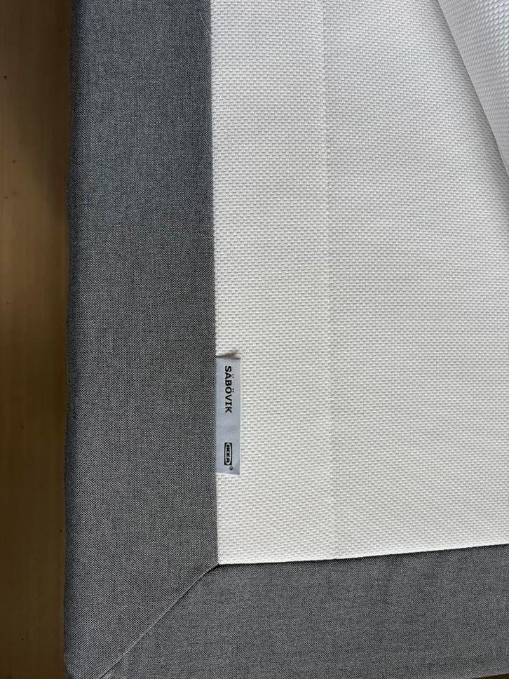 SÄBÖVIK Boxspring, grijs, 160x200 cm, Huis en Inrichting, Slaapkamer | Bedden, Zo goed als nieuw, Tweepersoons, 160 cm, 200 cm