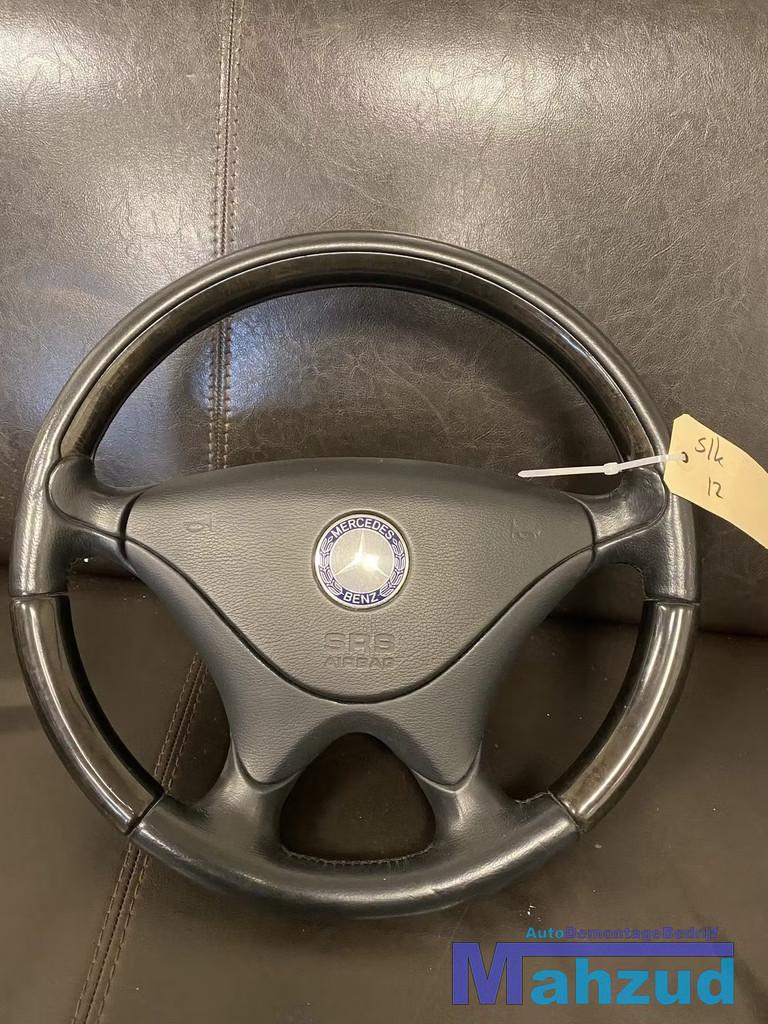 MERCEDES SLK R170 W208 CLK HOUT stuur met airbag leer zwart, Gebruikt, Mercedes-Benz AG, Mercedes-Benz, Ophalen of Verzenden