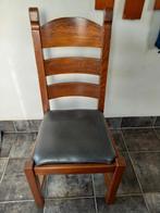 5 eiken stoelen +  eettafel, Huis en Inrichting, Stoelen, Ophalen, Bruin