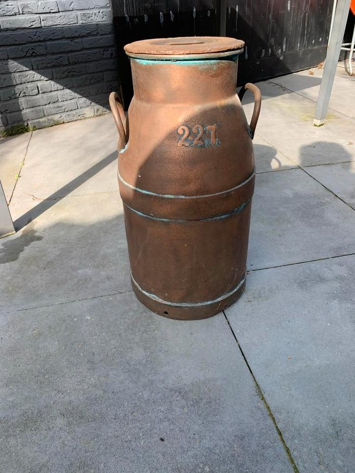 Antieke koperen melkbus - Decoratief object, Antiek en Kunst, Antiek | Overige Antiek, Ophalen