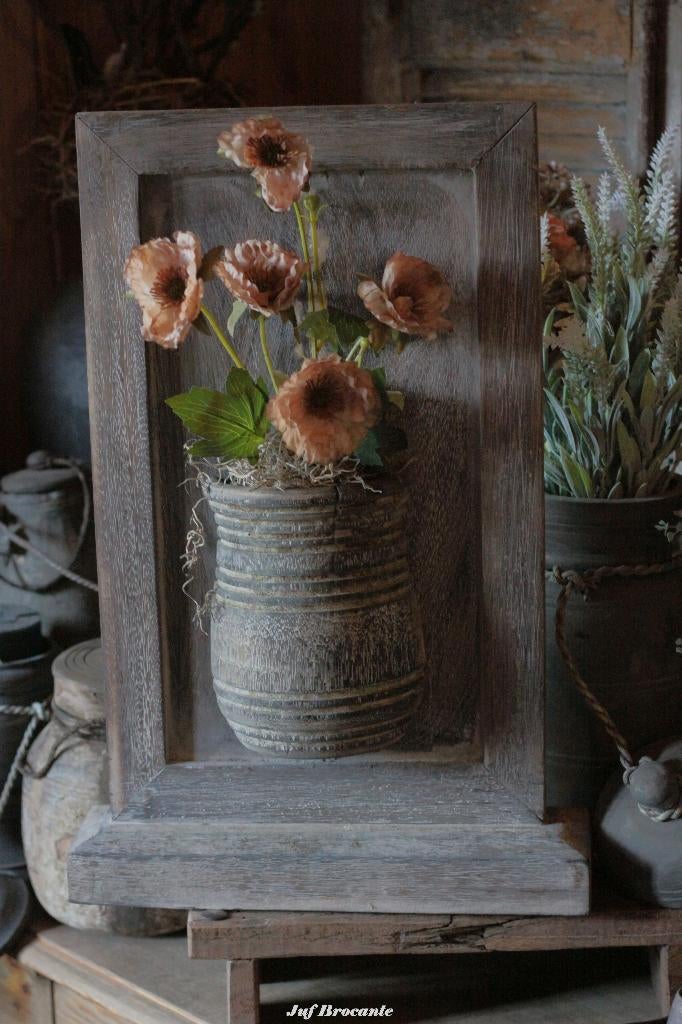 Kruiklijst / wandpaneel met kruik / met bloemen, Www.jufbrocante.nl, Www.jufbrocante.nl, Nieuw, Ophalen of Verzenden