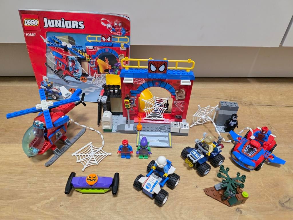 Lego 10687 Spider Man schuilplaats, spider car achtervolging, Ophalen of Verzenden, Gebruikt, Lego