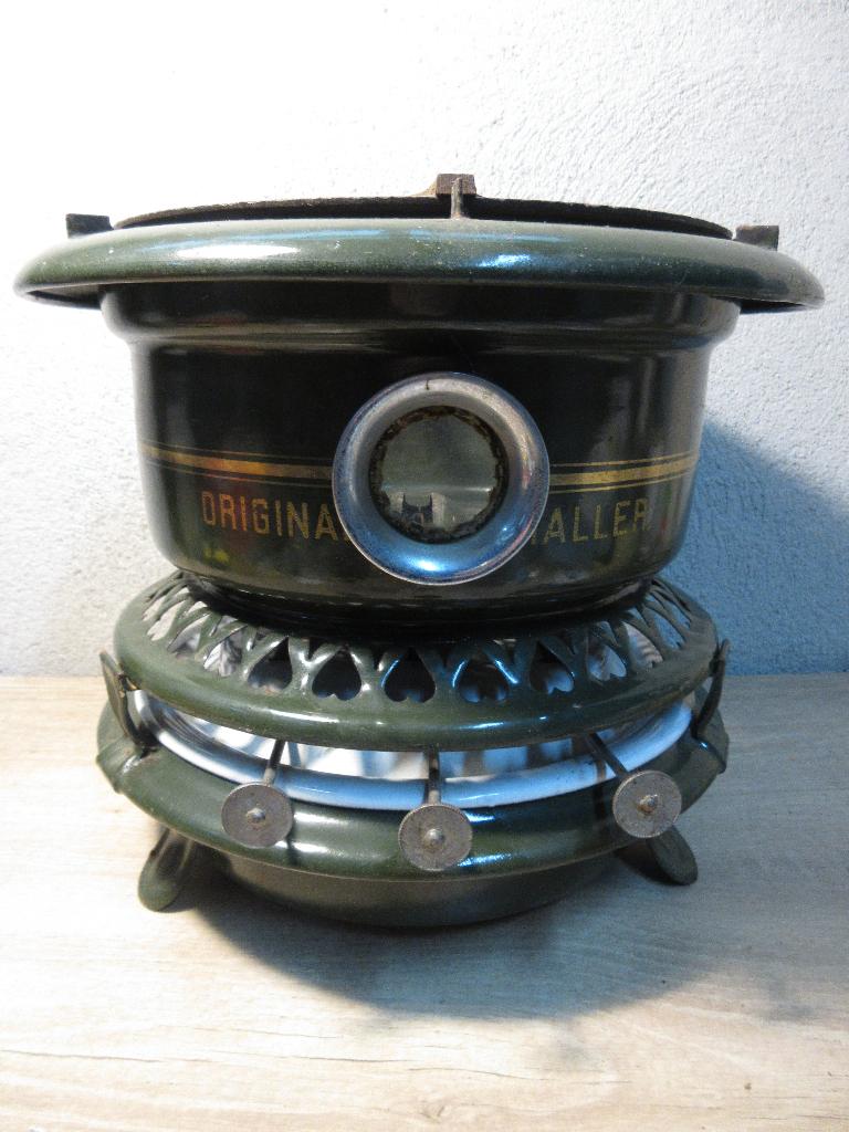 Groen emaille Haller petroleumstel, Ophalen of Verzenden