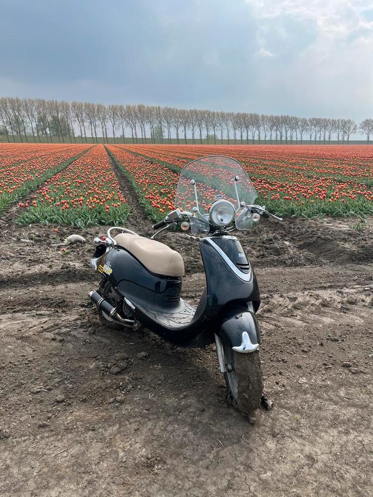 Sym Allo met schade - Opknapper, Fietsen en Brommers, Brommeronderdelen | Scooters, Gebruikt, SYM, Kap, Ophalen