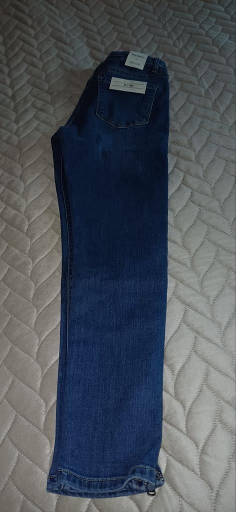 Nieuwe Nina Carter Slim Jeans - Maat L/40 met ritsen, Ophalen, Blauw, Nieuw, W30 - W32 (confectie 38/40)