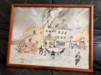 Schilderij/tekening H. Zwartkruis, Antiek en Kunst, Kunst | Tekeningen en Foto's, Ophalen