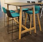 Nova Wood Bartafel | Zwart Blad | Houten Frame | 160x70x105, -, -, Nieuw, Ophalen of Verzenden