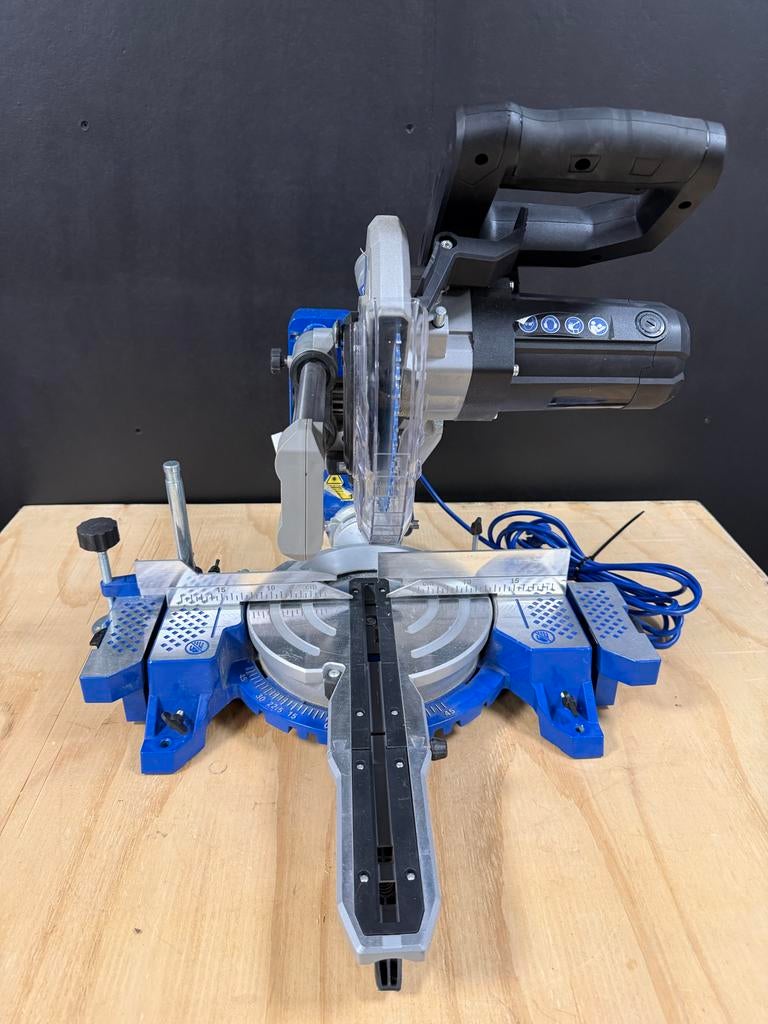 Scheppach HM90SL Afkortzaag - Compact en Krachtig, Ophalen, Gebruikt, 70 mm of meer, Afkortzaag