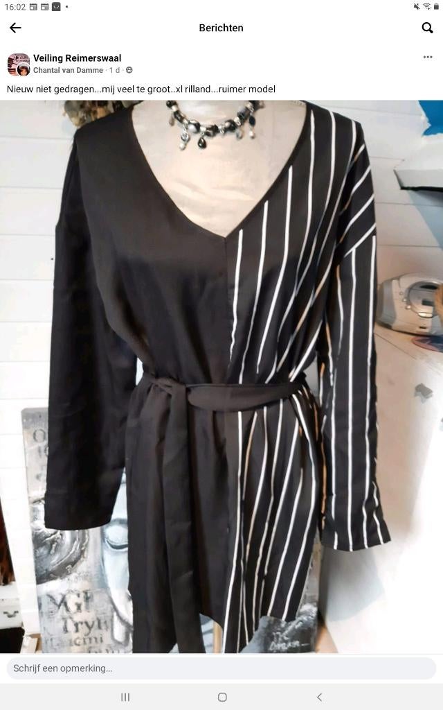 290  .. zgan tuniek  jurk maat 44, Ophalen of Verzenden, Nieuw, Zwart, Jurk