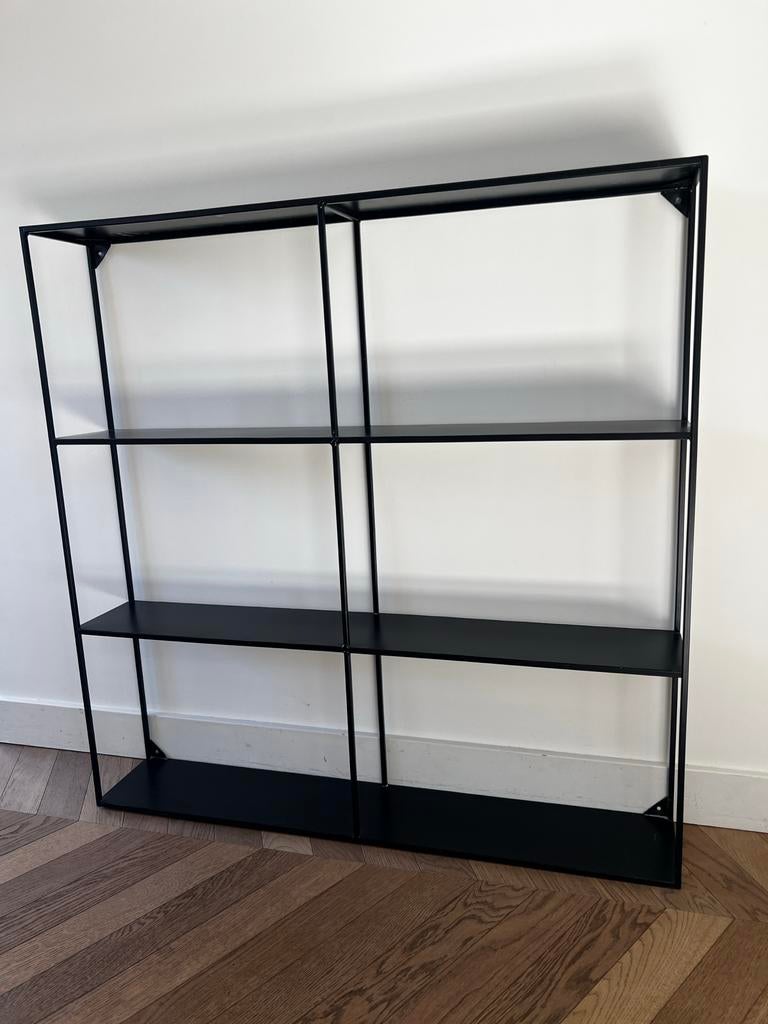 Zwart wandrek metaal, Huis en Inrichting, Woonaccessoires | Wandplanken en Boekenplanken, Ophalen, Gebruikt