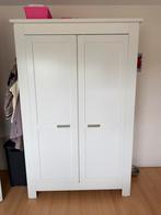 Witte kledingkast met hangruimte en planken, Huis en Inrichting, Kasten | Kledingkasten, Ophalen, Met deur(en), 100 tot 150 cm