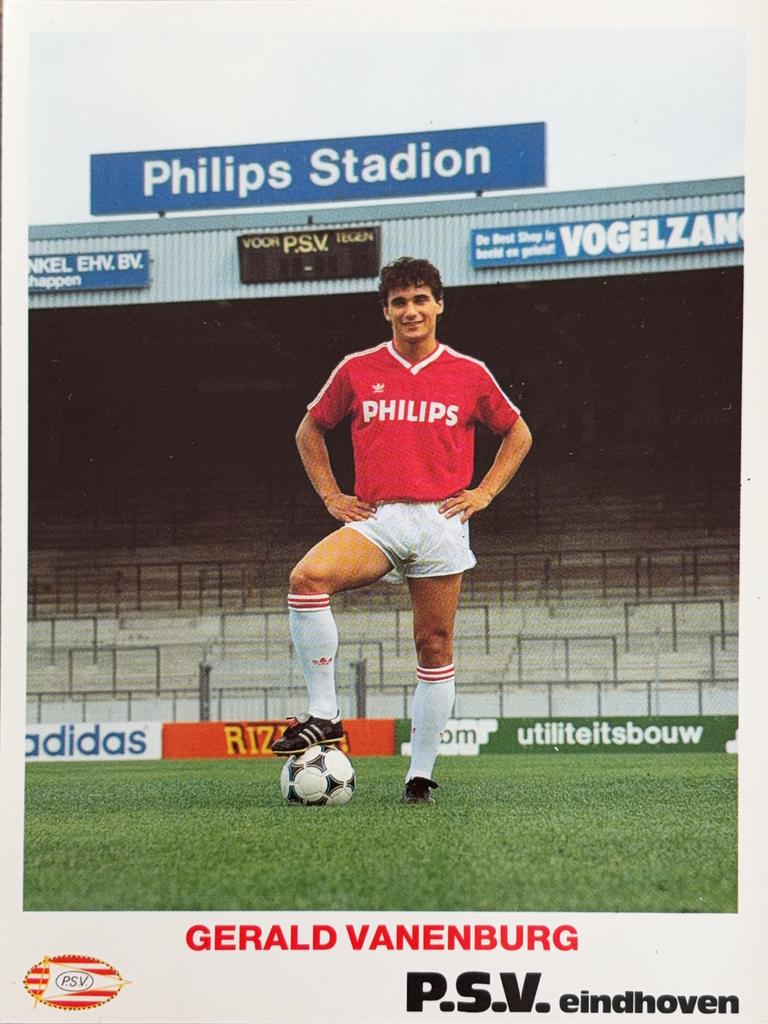 Spelerskaart Gerald Vanenburg - PSV Eindhoven - 1986/1987, Verzamelen, Ophalen of Verzenden, Zo goed als nieuw, PSV, Spelerskaart