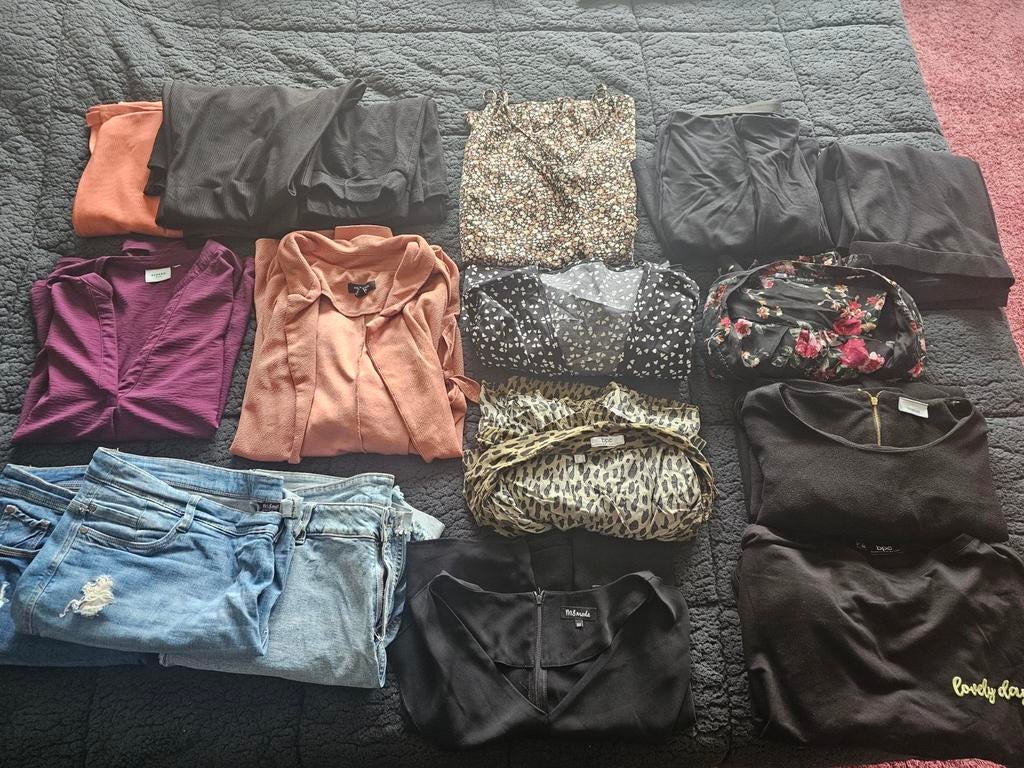 Kledingpakket dames maat 50/52, Kleding | Dames, Grote Maten, Ophalen, Zo goed als nieuw, Zwart, Blouse of Tuniek