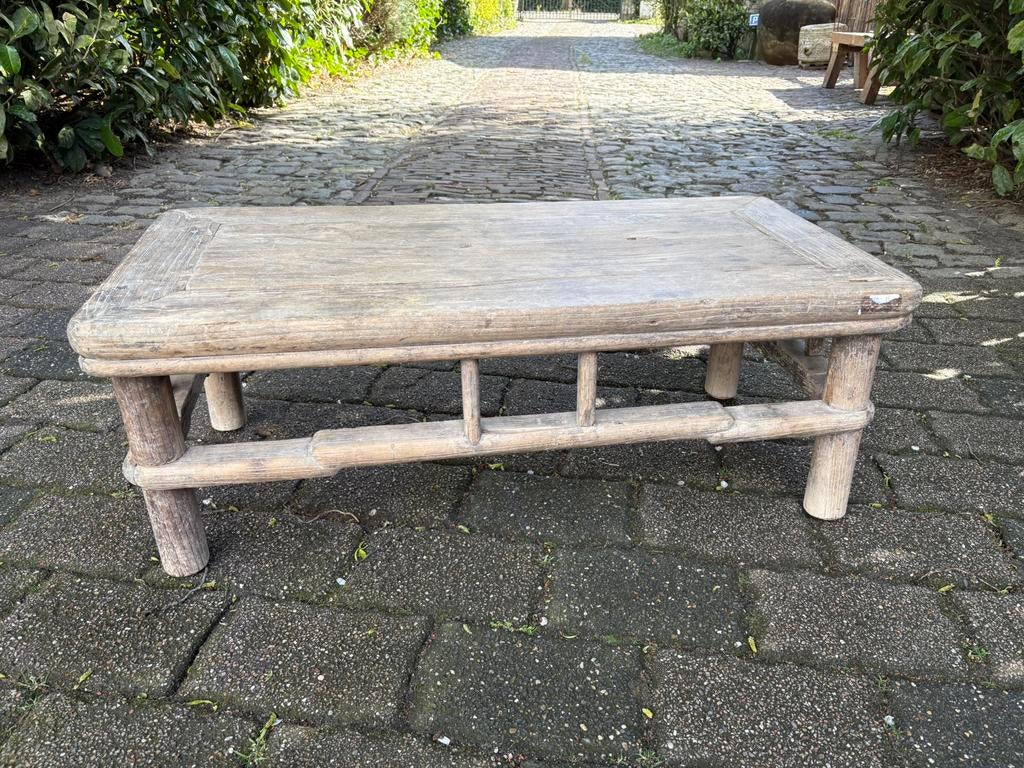 Stoere salontafel van Elmwood, Huis en Inrichting, Tafels | Salontafels, Ophalen, Minder dan 50 cm, 50 tot 100 cm, Zo goed als nieuw