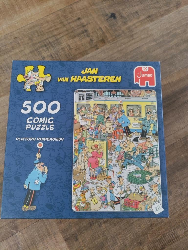 500 stukjes Jan van Haasteren puzzel, platform pandemonium, Ophalen, 500 t/m 1500 stukjes, Zo goed als nieuw, Legpuzzel